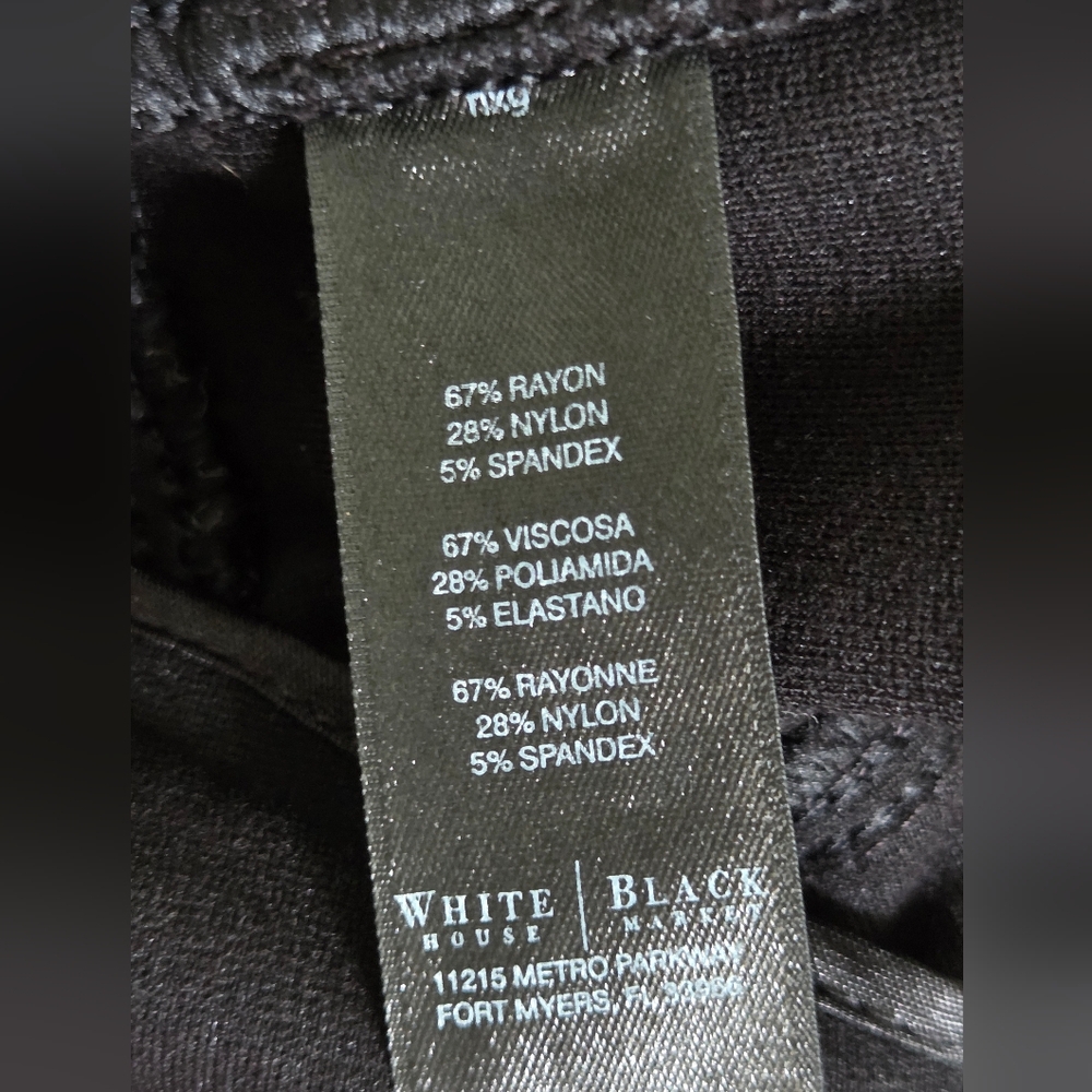 White House Black Market Women Slim Leg Black Pants - Picture 7 of 12